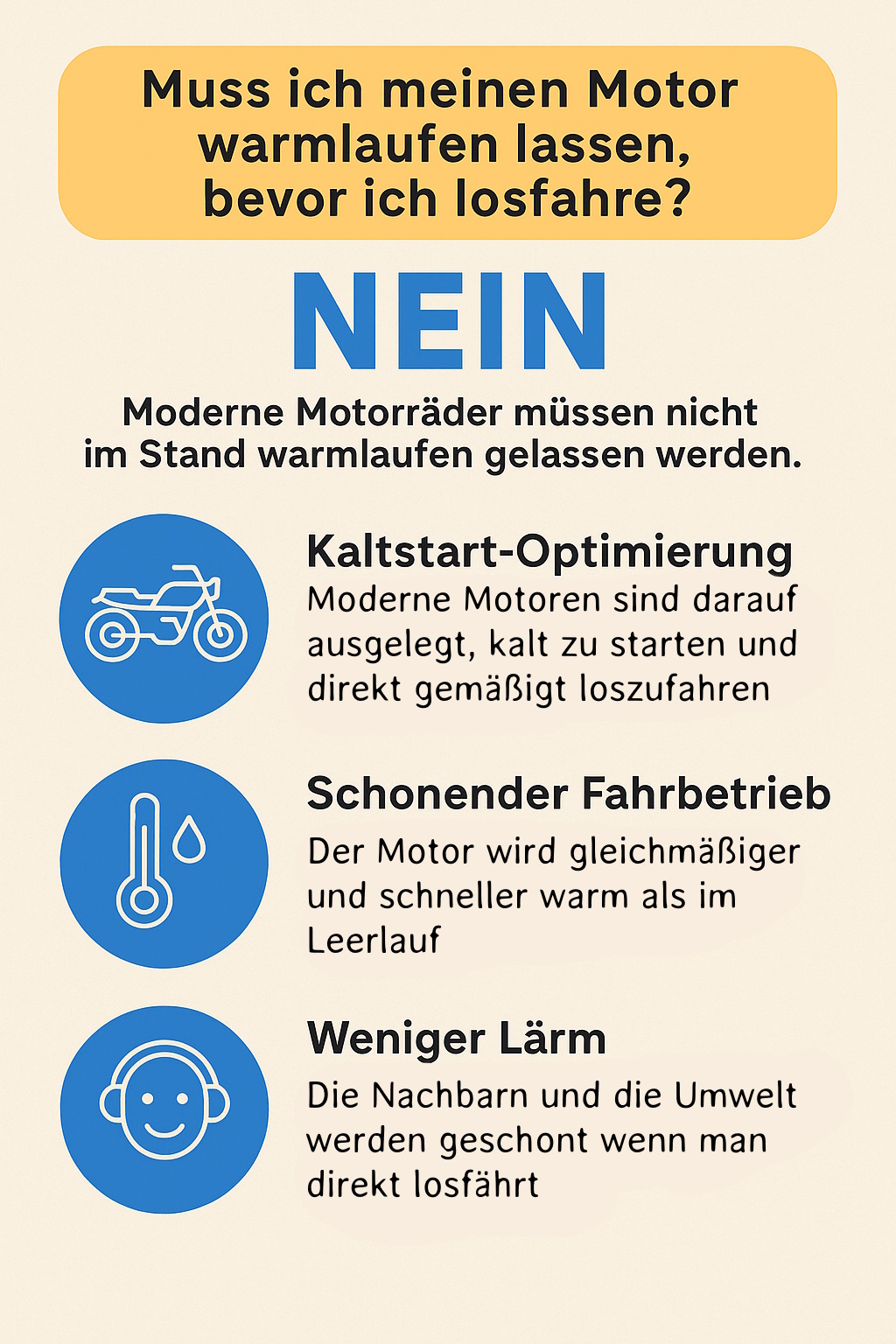 Motorrad Warmlaufen Lassen